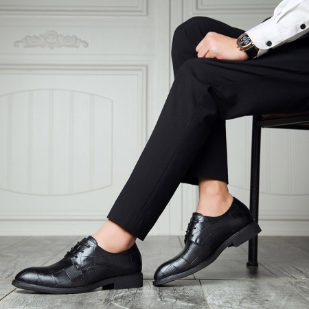 Summer Men's Business Lace-Up Casual Leather Shoes